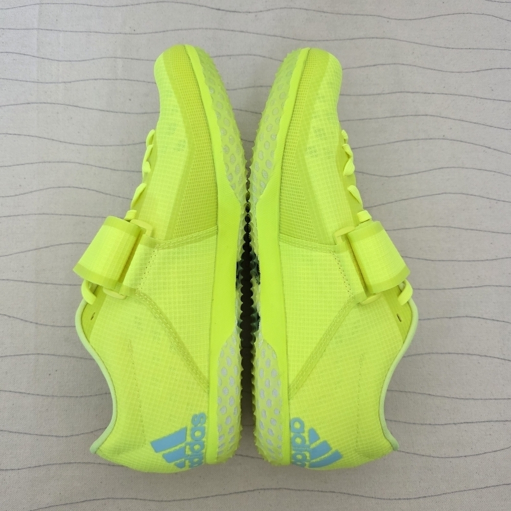 Adidas Mens Adizero HJ Solar Yellow Aqua Track & Field Shoes FW2244 Size 7.5 - Picture 7 of 11